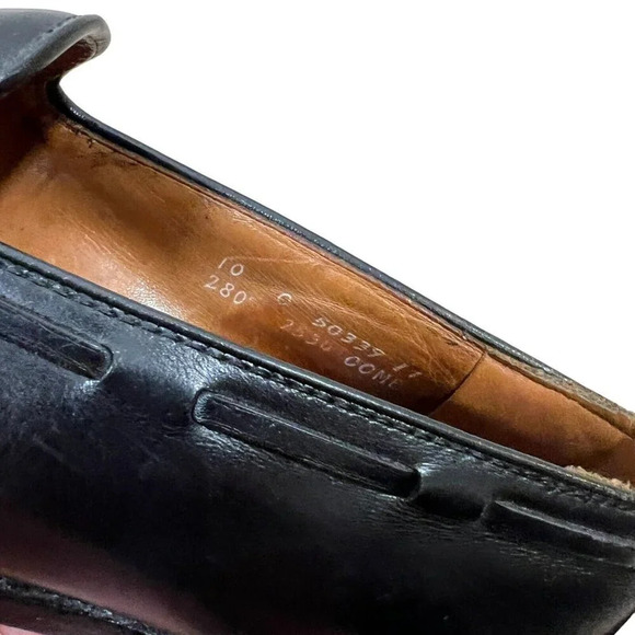 Allen Edmonds Dalton Kilite Tassel Loafer Shoe Mens Size 10 Black Leather - Picture 11 of 13